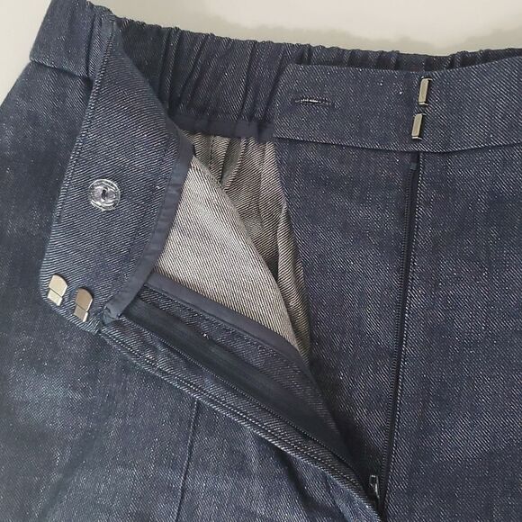 Brochu Walker Olena Pant- Indigo Linen Blend Straight Leg Size L NWT - Picture 11 of 11